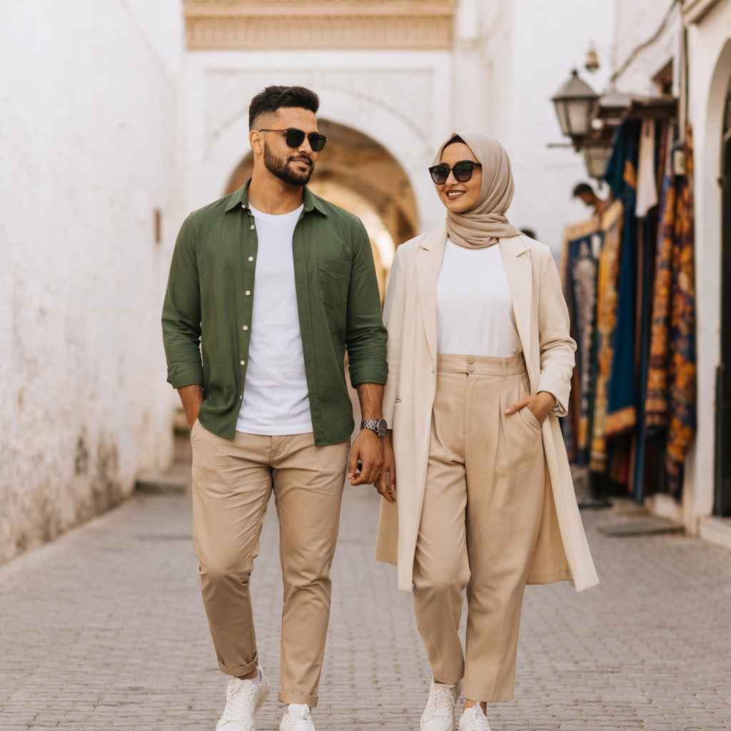 style vestimentaire maroc homme et femme moderne tendance